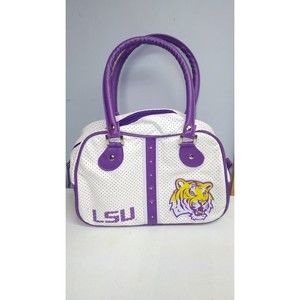 LSU Louisiana State Tigers University Sports Bowler Bag Purse Football